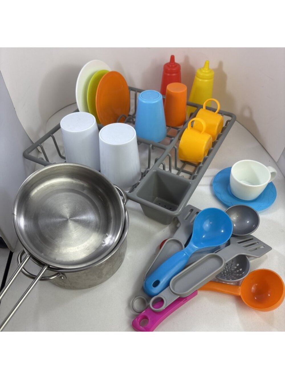 Melissa & Doug Wash and Dry Rack And Cookware Replacement Pieces Set and other
